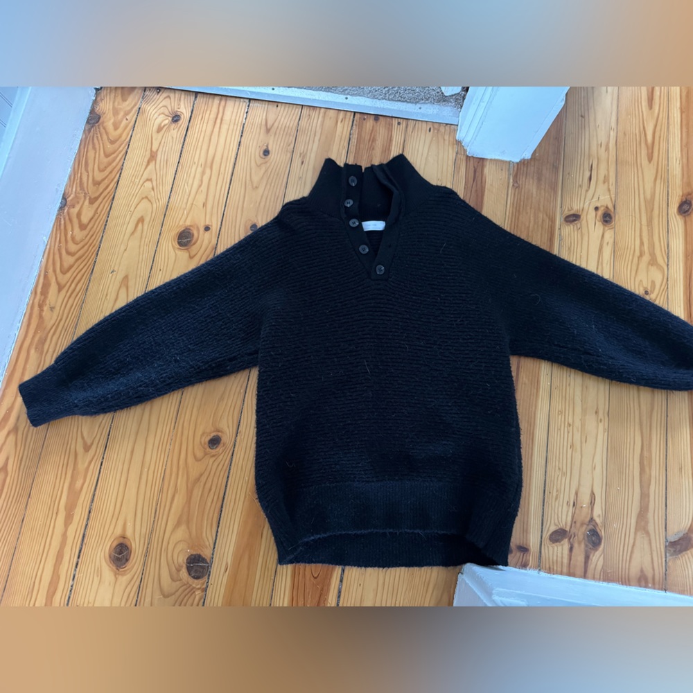 Oak + Fort Quarter Button Sweater